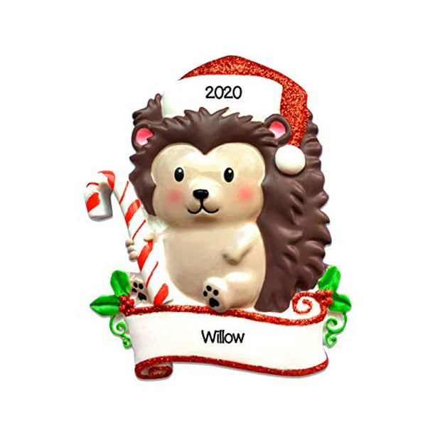 Hedgehog Personalized Christmas Ornament